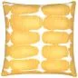 Preview: Kissen Kissenbezug DOT goldgelb gelb weiß Batikdruck Landhausstil skandinavisch Sommer Terrasse
